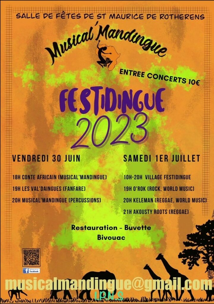 affiche du festival Festidingue de St Maurice de Rotherence